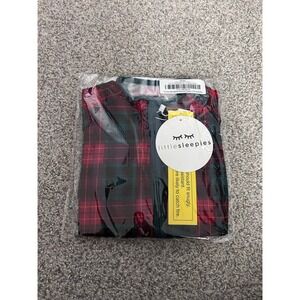 Little Sleepies Tartan Bamboo Viscose Zippy 3/6 3/6 Months Red Green Plaid Sleep